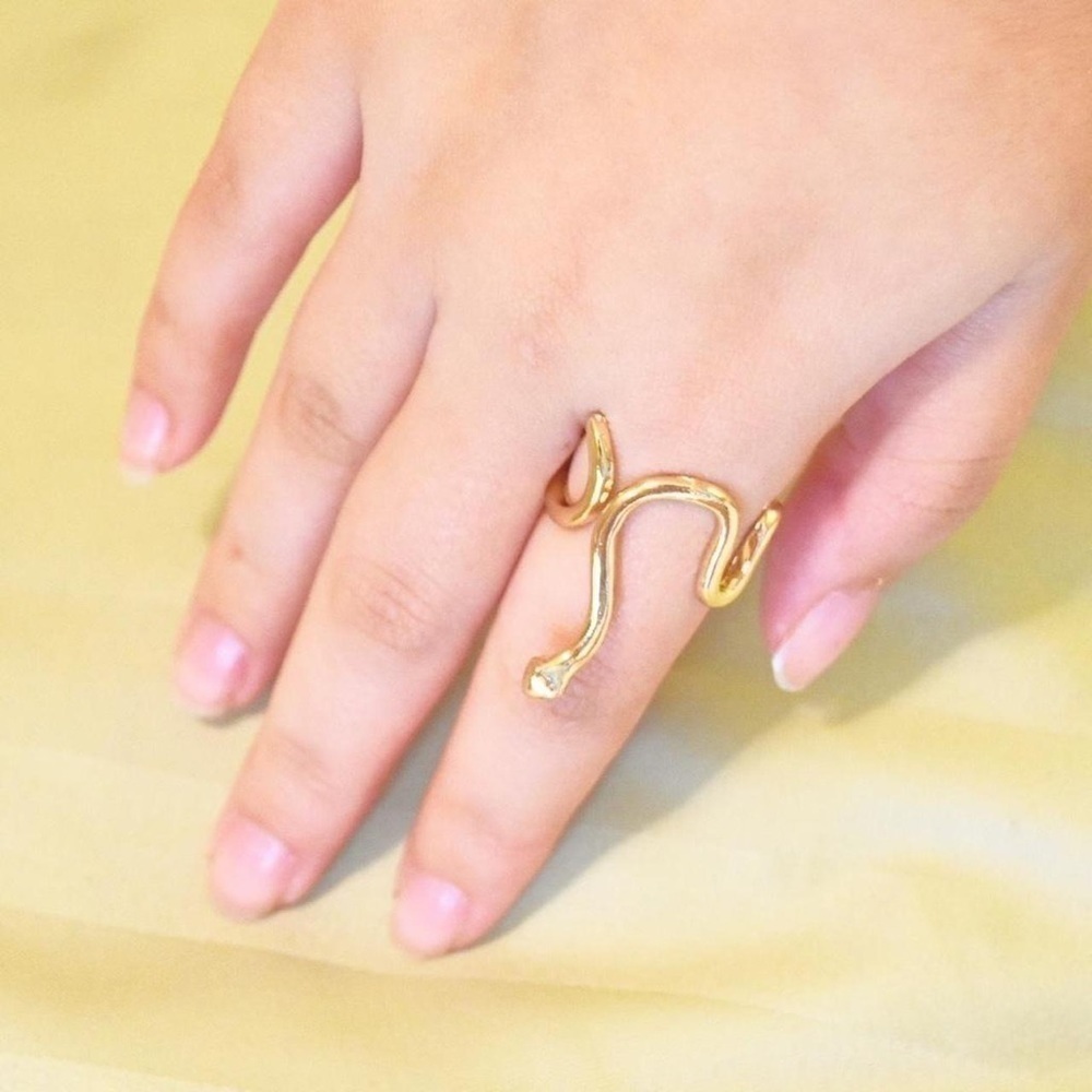 Statement Snake Shaped Ring - Picture 2 of 4